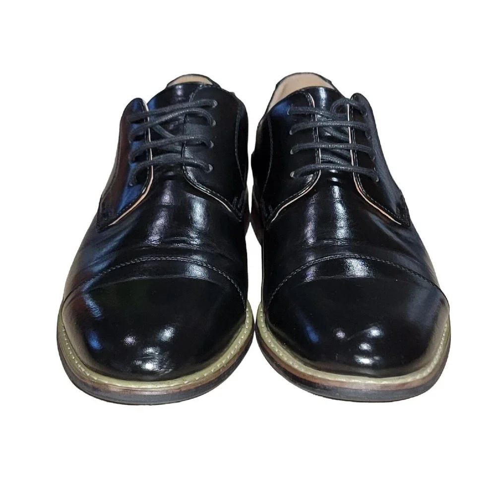 Bruno Marc Men's‎ Prince 6 Black Cap Toe Oxfords Dress Shoes Size 9 M